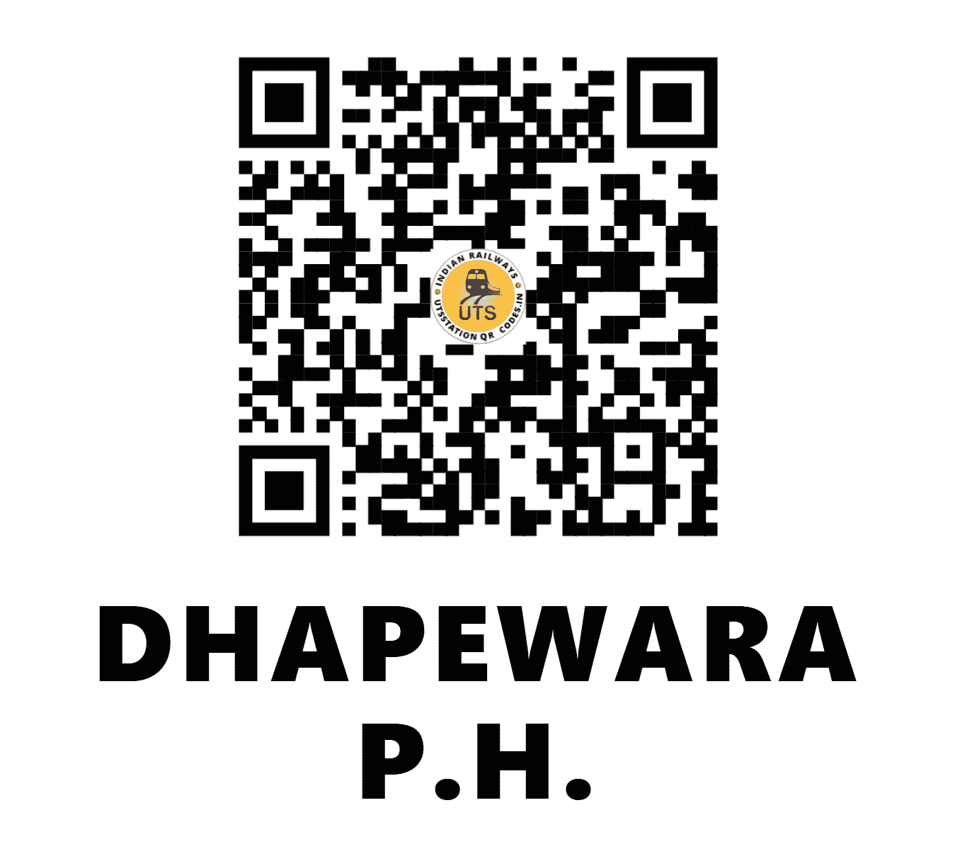 UTS QR Code for DHAPEWARA P.H. - DPW (SB - MADHYA PRADESH)